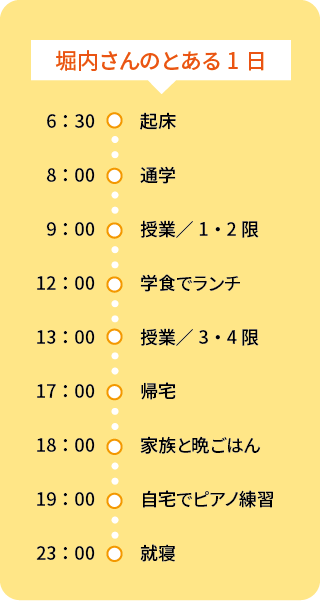 堀内 さんのとある1日